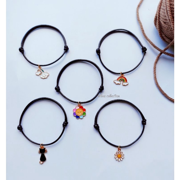 Gelang Pelanggi /Gelang Tali Charm bunga daisy