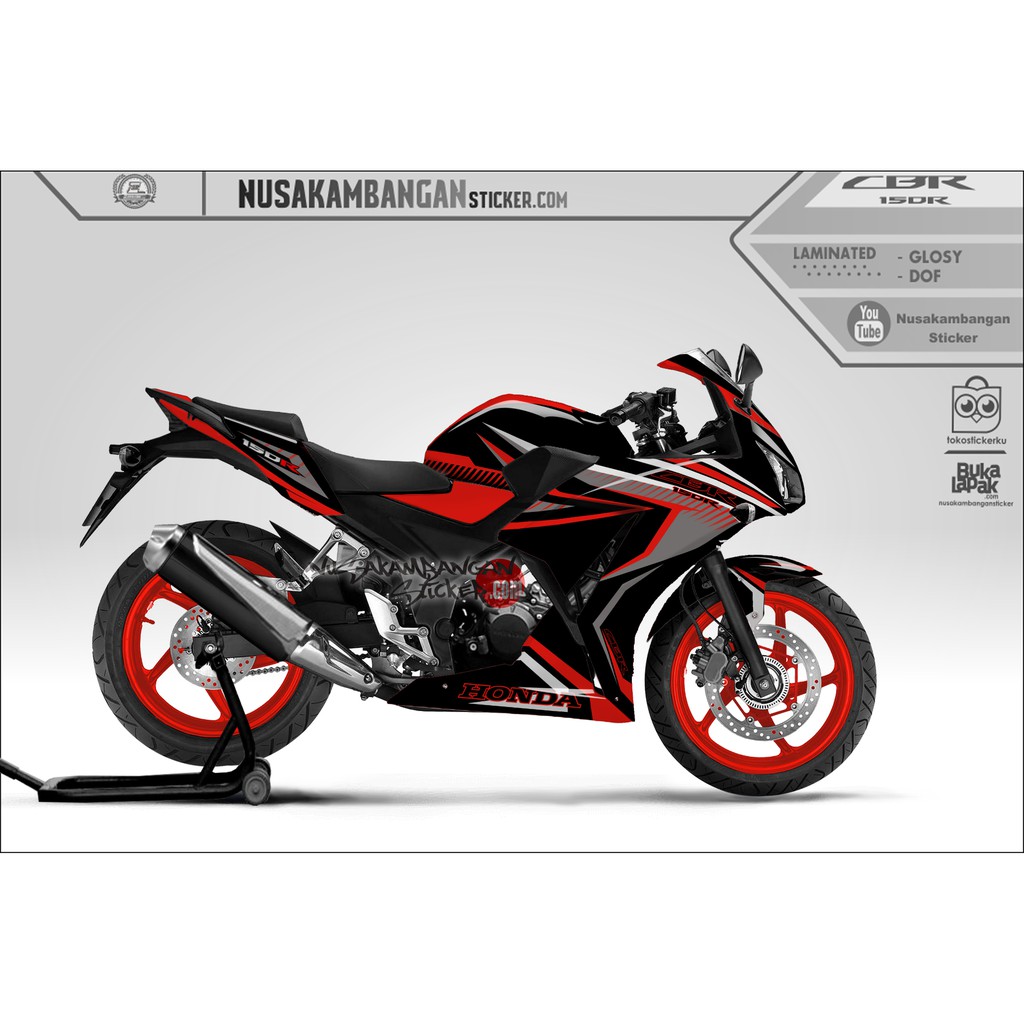 Decal Sticker CBR 150 K45 hitam orens