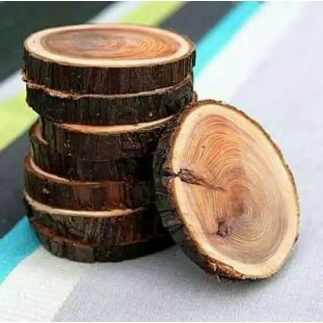 POTONGAN KAYU Slice wood potongan kayu untuk dekorasi wood log tatakan