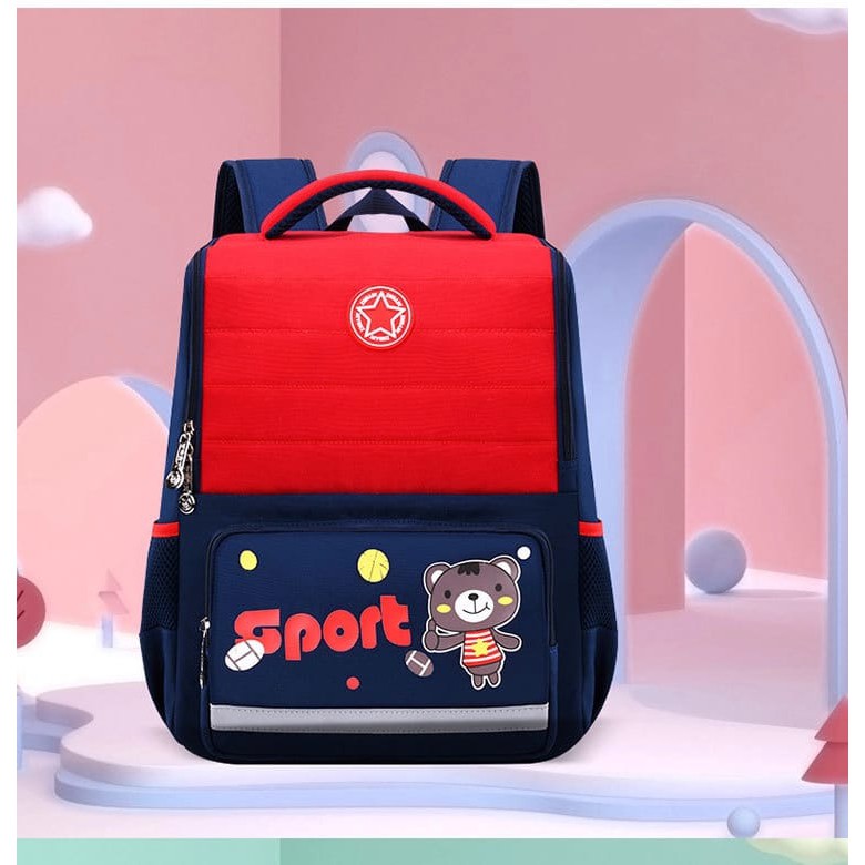 Tas Ransel Anak Laki Laki_Tas Sekolah SD TK PAUD_Tas Sekolah Motif Sport