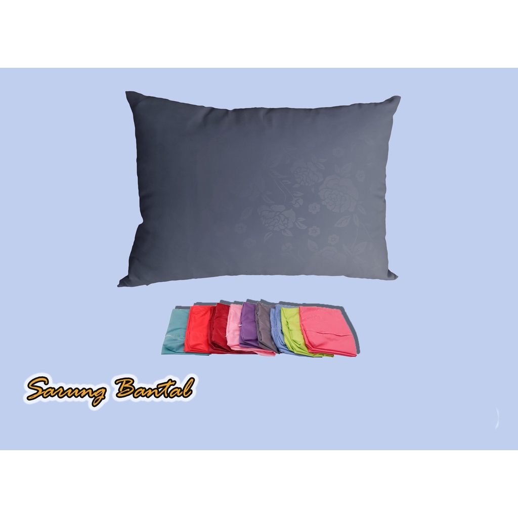 Sarung Bantal Polos Resleting Premium bahan lembut/ Sarung bantal katun