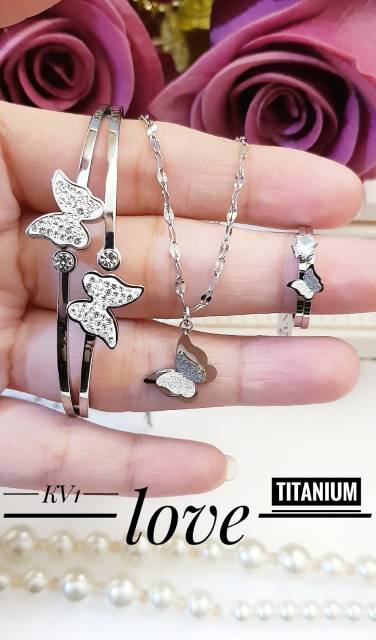 Titanium set perhiasan 0611k