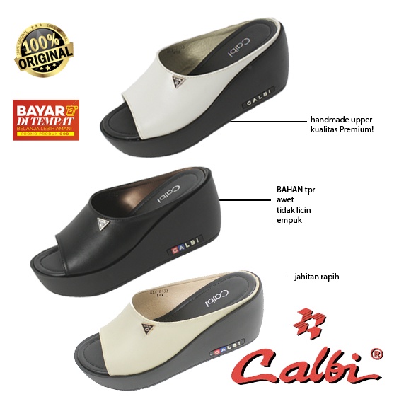 Sandal Wedges Calbi  murah original ori asli kekinian model korea style kle 2133 Size 36-40 gsp