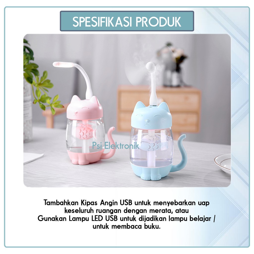 AIR DIFFUSER AROMATHERAPY KITTY HUMIDIFIER ULTRASONIC ORIGINAL IMPORT