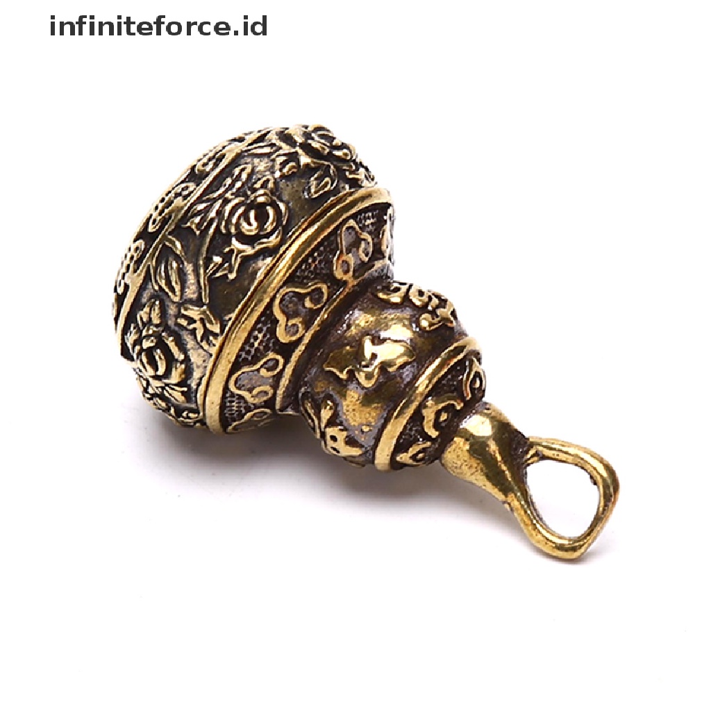 Gantungan Kunci Bentuk Bunga Teratai Bahan Kuningan Gaya China