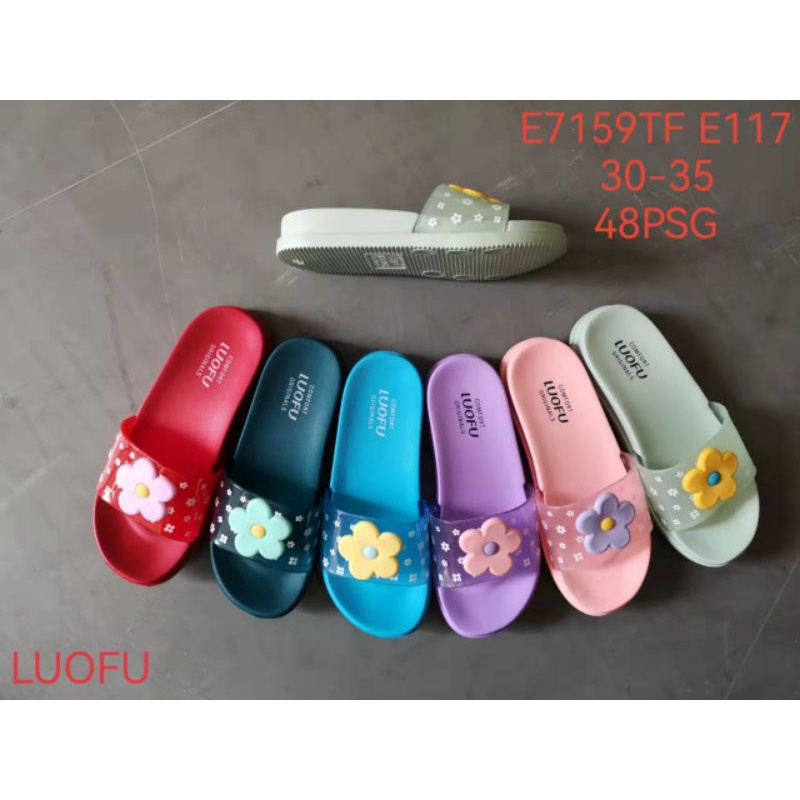 SANDAL LUOFU ANAK PEREMPUAN SANDAL JELLY SANDAL SELOP ANAK