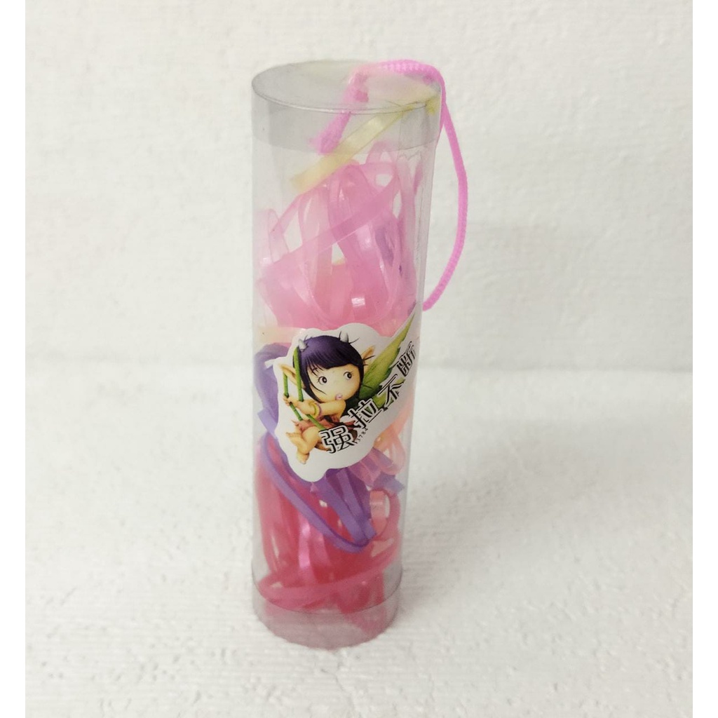 ⭐Gogoland⭐ R129 LOT IKAT RAMBUT POLOS GELANG KUNCIRAN IKET HEAD-BAND BAHAN KARET WARNA WARNI MURAH-KOTAK 60PCS D