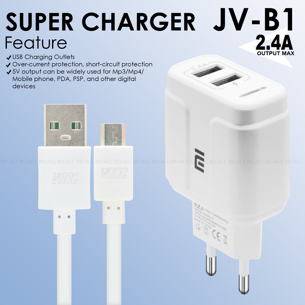 [RO ACC] JV-B1 CHARGER MICRO USB 3.1A QUALCOMM 3.0 NEW 2020