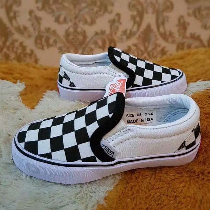 Sale - SEPATU VANS SLIP ON ANAK MOTIF