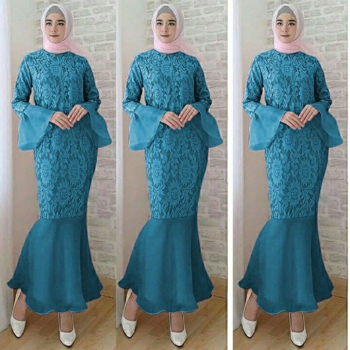GAMIS SYARI PREMIUM-Maxi mermaid duyung turkis fashion wanita dres muslim