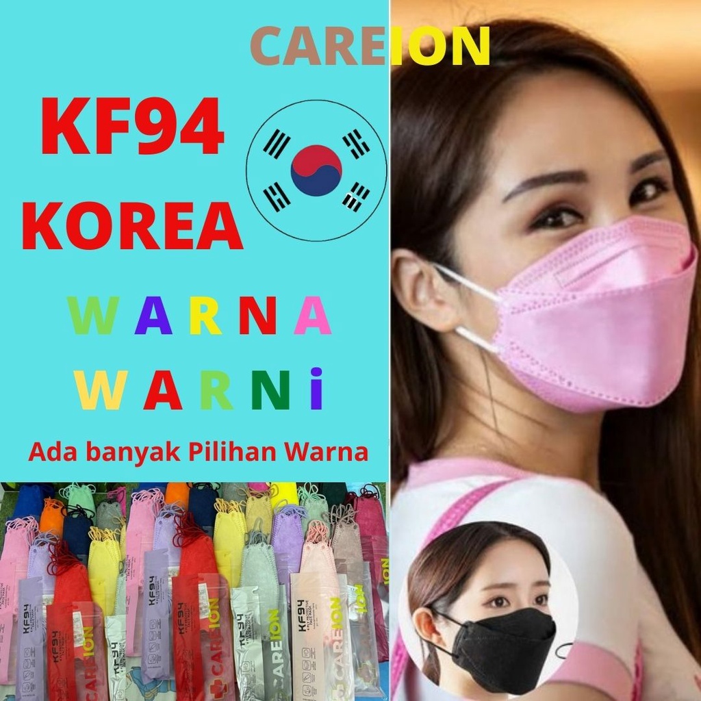 Masker KF94 | Masker KF94 Warna | Masker KF94 Warna Pastel | Masker KF94 Careion | Masker KF94 Warna