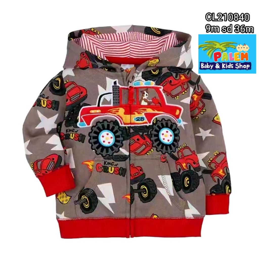 Catell Love Baby Jacket / Jaket Bayi Boy motif terbaru usia 9Bulan-3Tahun