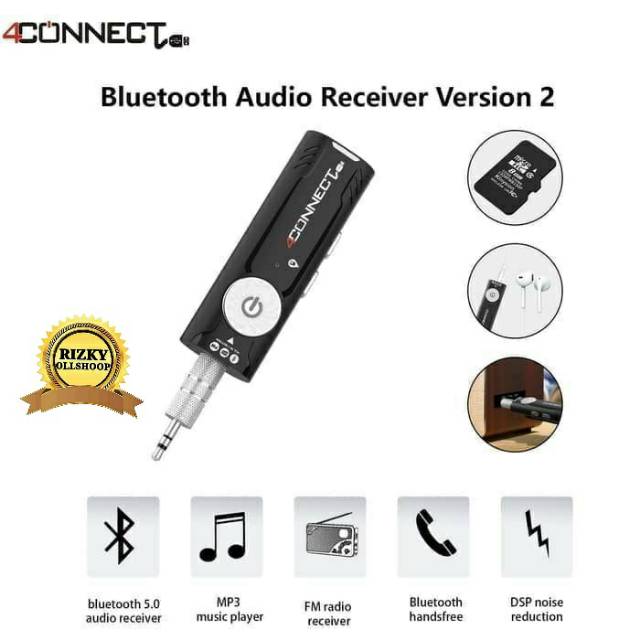 4Connect Bluetooth Wireless Audio Receiver Dongle Music Receiver