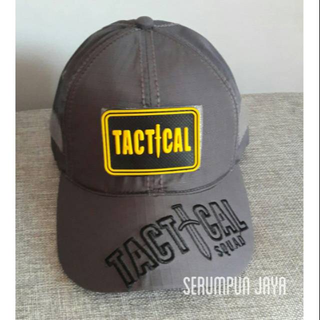 TOPI TACTICAL PEREKAT RUBBER RIPSTOP + PATCH TACTICAL