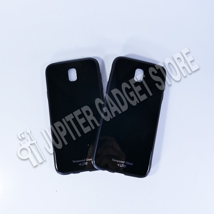 Samsung Galaxy J7 Pro J730 Ume Black Glass Series Tempered Case - ORI