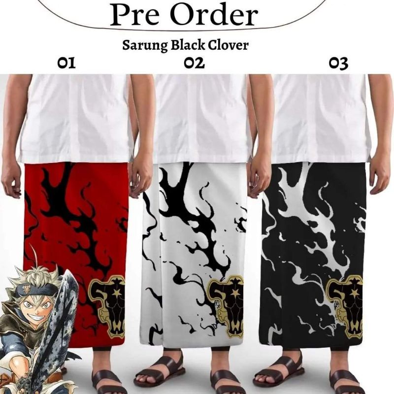 baju Sarung Samping Ibadah Wibu Anime Black Clover Asta Yuno bisa custom