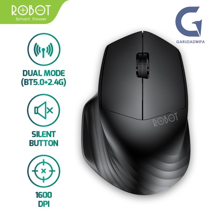 Mouse Wireless Robot M350 2.4GHz Black