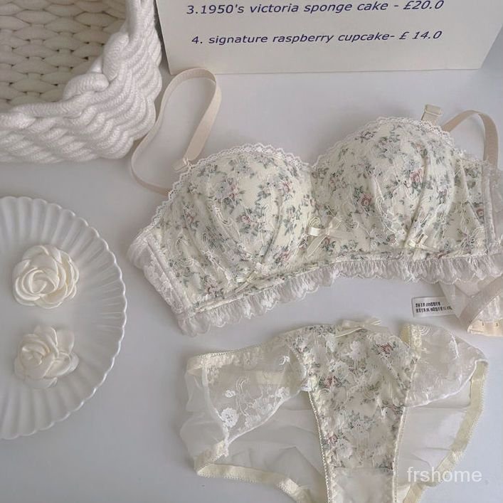 Pakaian dalam wanita Jepang manis payudara kecil berkumpul khusus tidak ada cincin baja untuk meneri