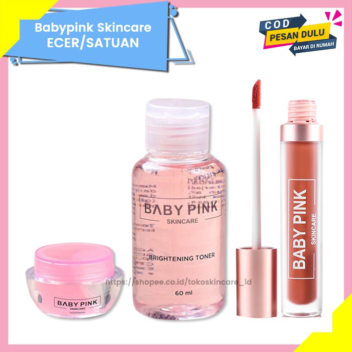 Soothing Gel &amp; Brightening Toner &amp; Babylip Nude Love Baby Pink Skincare Original BPOM