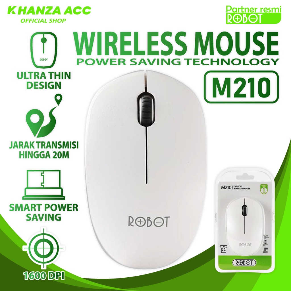 KHANZAACC ROBOT M210 2.4G WIRELESS OPTICAL MOUSE