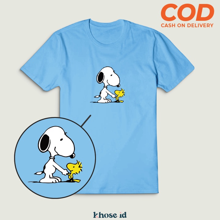 KHOSE KAOS UNISEX KARAKTER SNOOPY KODE S-02 / KAOS PRIA WANITA / KAOS COUPLE / T-SHIRT TUMBRL