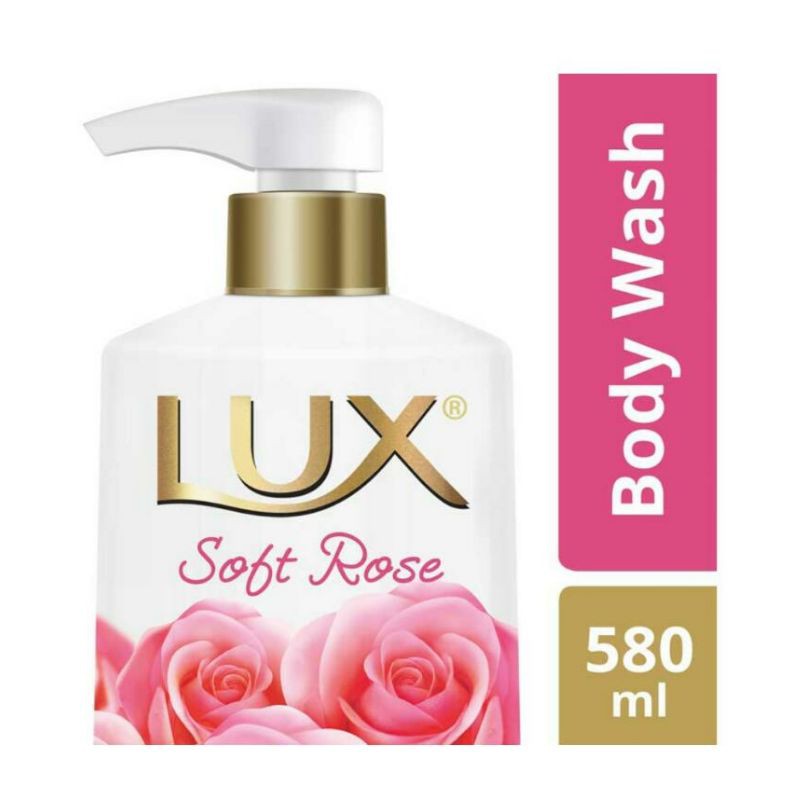 LUX Body Wash Sabun Mandi Cair Pump Soft Rose 580ml