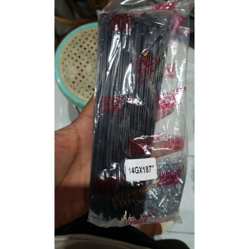 Ruji Jari jari Ring 20 , untuk Sepeda lipat/ minion. 72 biji ruji + niple