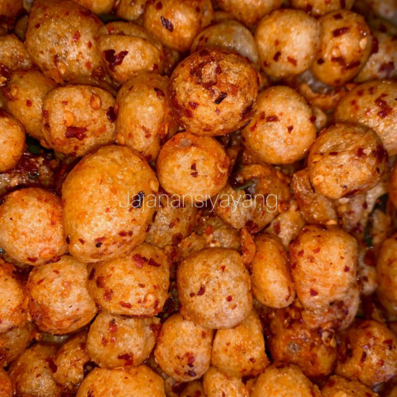 

CIMOL KERING 1KG/ ENDOG LEWO/ SNACK SINGKONG PEDAS CIKRUH DAUN JERUK / CEMILAN GARUT/ MAKANAN BOLA KRIUK