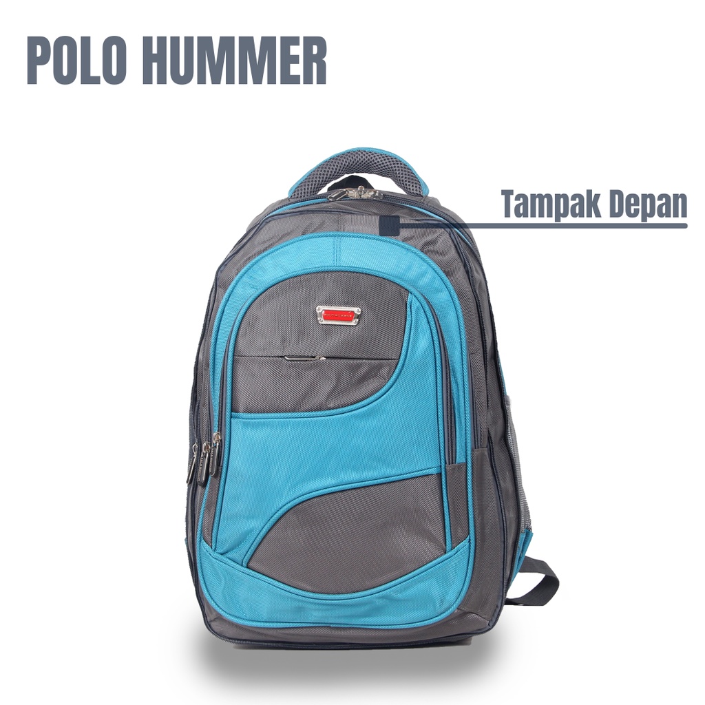 Tas Ransel Wanita Perempuan bisa Expanding (FREE RAINCOVER) -  Backpack Unisex POLO HUMMER