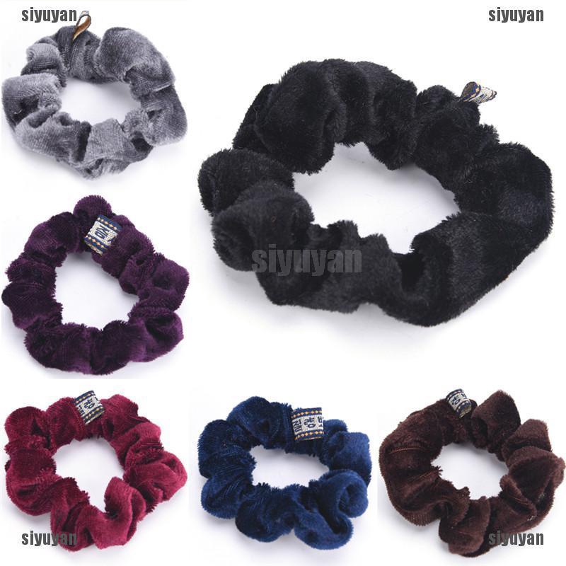 Women Velvet Hair Scrunchies Elastic Hair Bands Ties Ponytail Hair