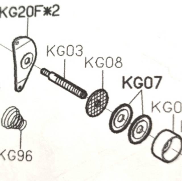 KG08 Busa Tension Mesin Obras F700