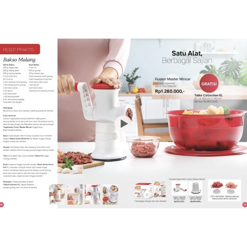 

PENGGILING DAGING dan TABLE CANISTER RED TUPERWARE