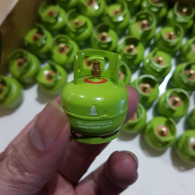 Miniatur tabung gas Elpiji / LPG 3kg melon original produk TechnoCraft