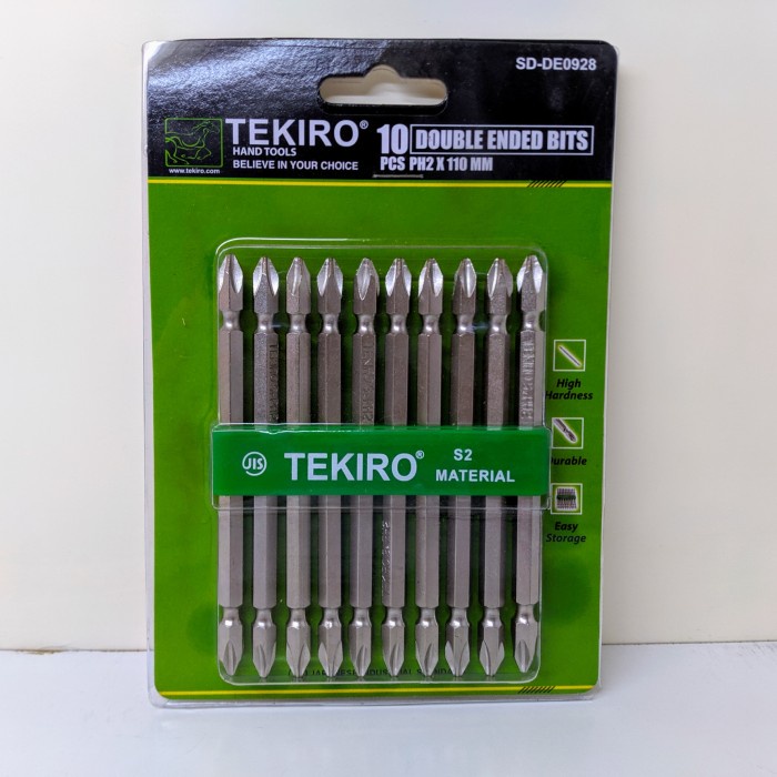 Tekiro Mata Obeng Angin Set PH2X110mm (+/+) (1 Papan @10 batang)