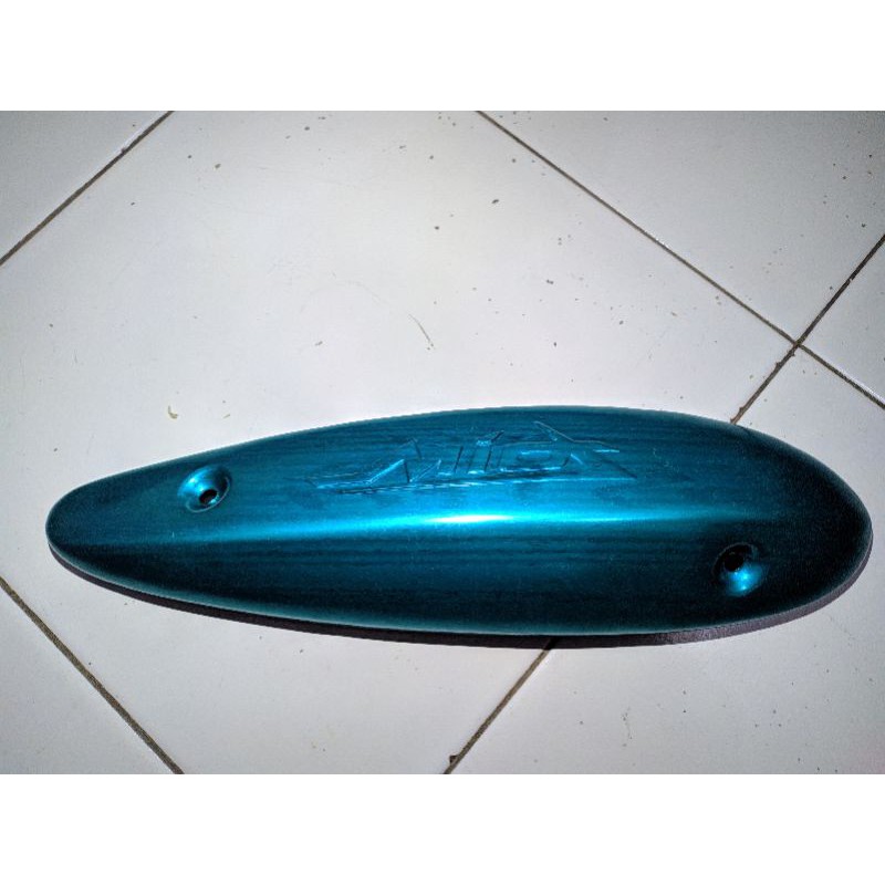 Cover knalpot Tameng knalpot mio sporty hijau tosca almunium posh