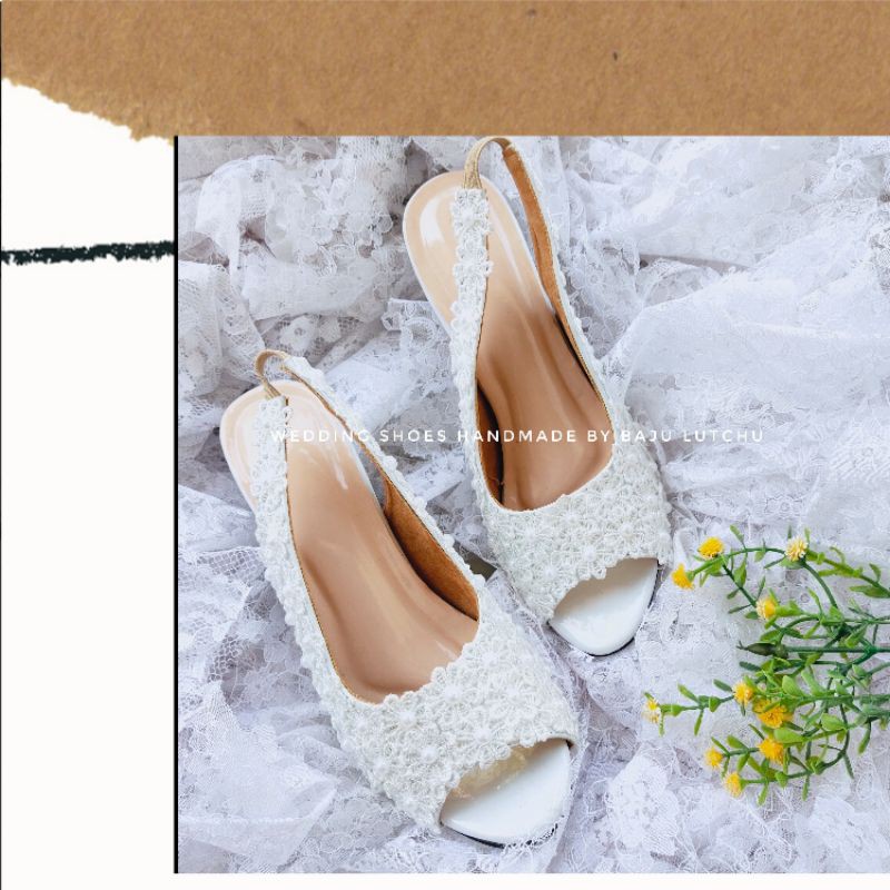 selop heels pernikahan pengantin pesta murah