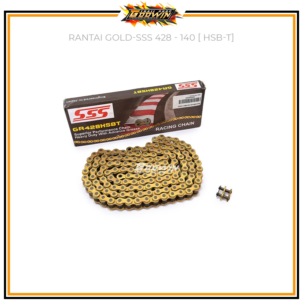 Rantai Rante Gold SSS / SCARLET 428 140 / 150L KLX 150 CRF 150L 2018 Gold Terlaris