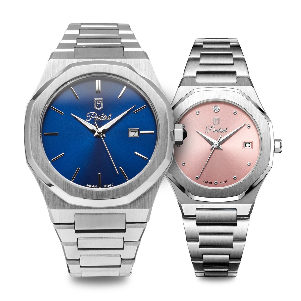 Jam Tangan Couple Palladium Arctic & Iris Steel Parlent