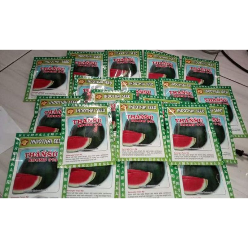 Benih semangka thansu round bulet non biji