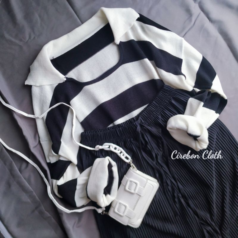 One set fuji 2IN1 setelan outfit sweater blaster