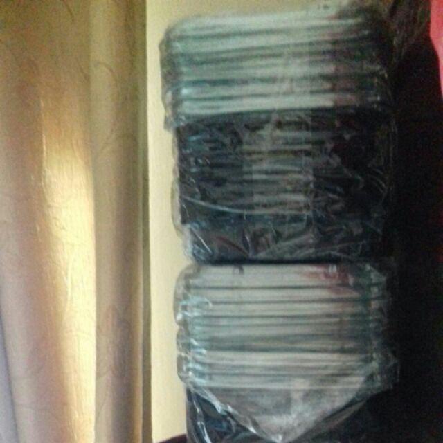 Mika Bento 2 Sekat + Tutup - Kotak Makan Skat 2 - Hitam - Isi 50 Pcs