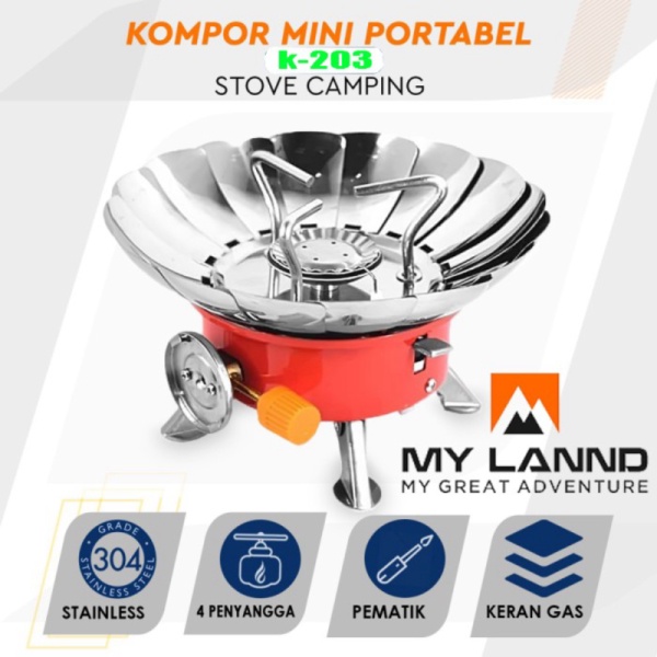 

Promo Kompor Camping Kembang Portable Gas Stove K-203 Windproof - Merah Diskon