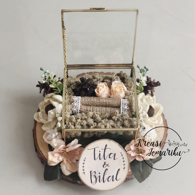 RING BOX RUSTIC TERRARIUM / RING BEARER NIKAH LAMARAN