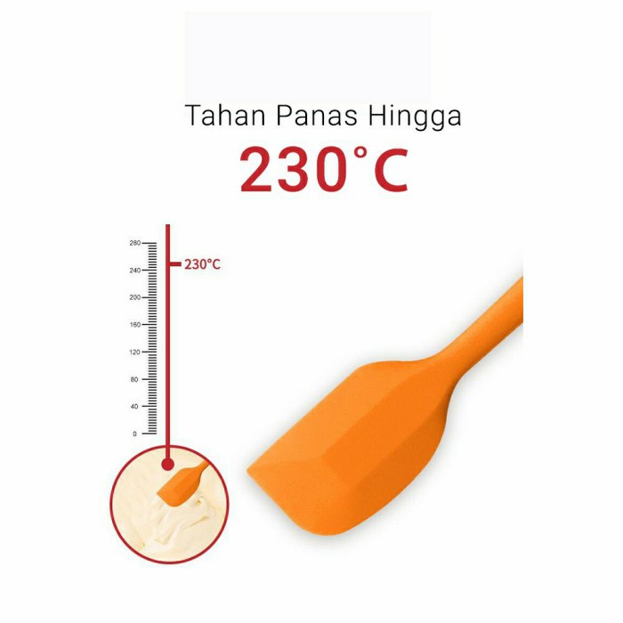 Spatula Silikon Tahan Panas Food Grade Pengaduk Silicone Besar 28cm SW01 Solet