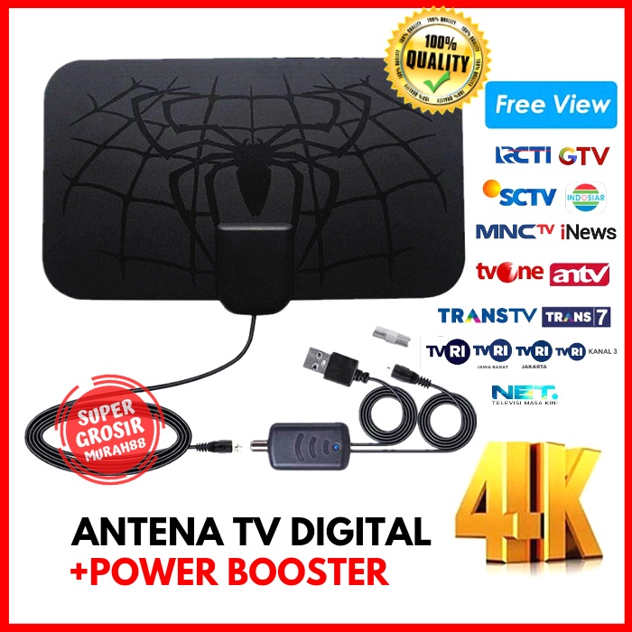 Antena TV Digital Power Booster DVB-T2 Penguat Sinyal Set Top Box