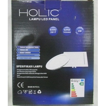 Lampu LED Panel Downlight 6w Bulat Terang Bergaransi Kualitas OK HOLIC ***TOP