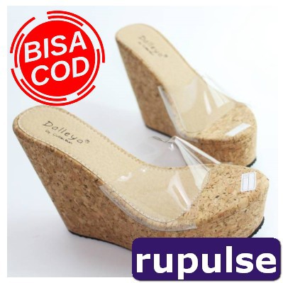 Sandal Wedges Wanita Original Branded Import Batam/Sandal Cewek K SU189 Darami Wanita Cantik 0430 -