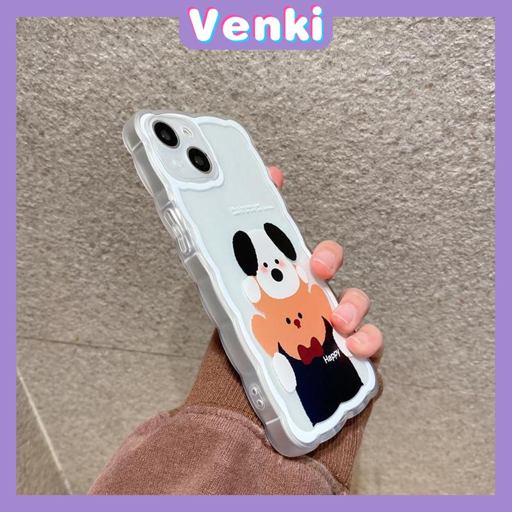 iPhone Case Silicone Soft Case Clear Case Wave Non-Slip Shockproof Camera Cover Protection Puppy Cute Compatible For iPhone 13 Pro Max iPhone 12 Pro Max iPhone 11 iPhone7 Plus