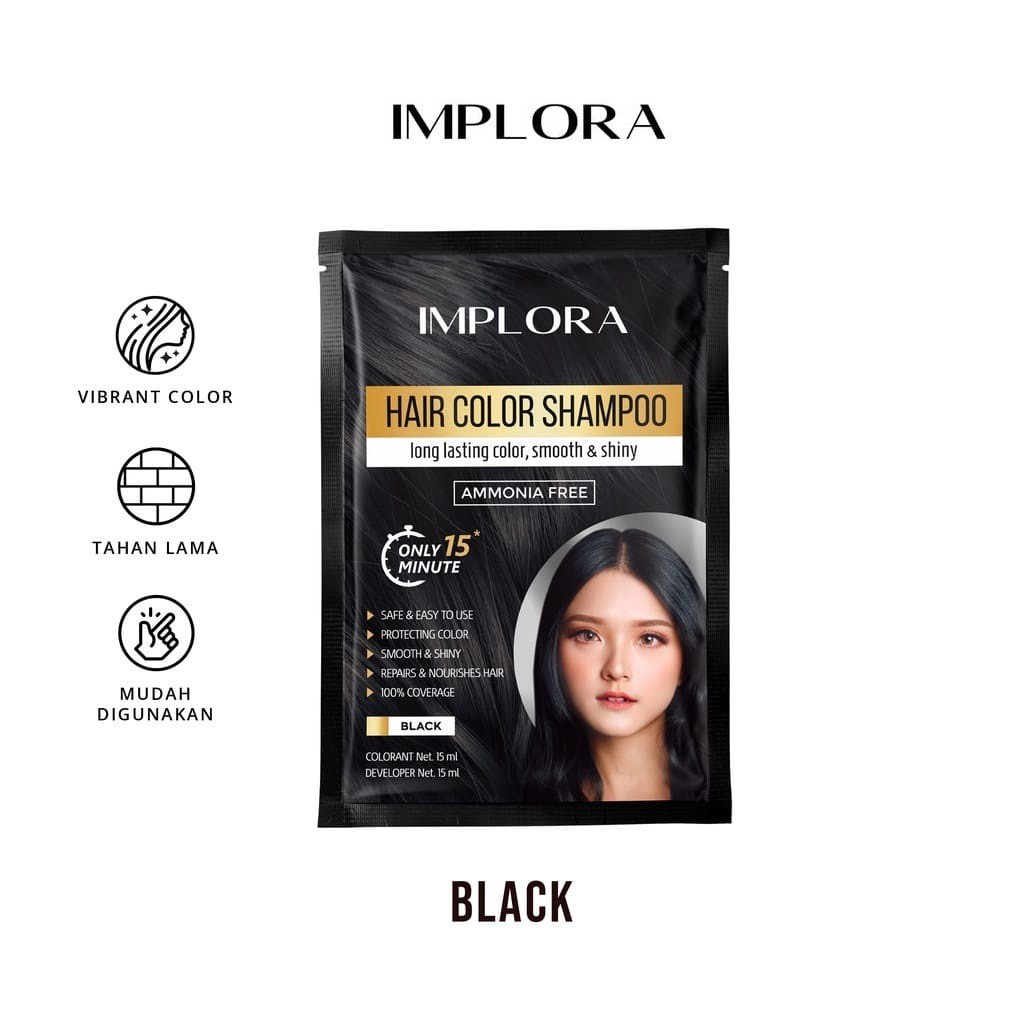 IMPLORA HAIR COLOR SHAMPOO 15ML | PEWARNA RAMBUT [SWEETSPACE]