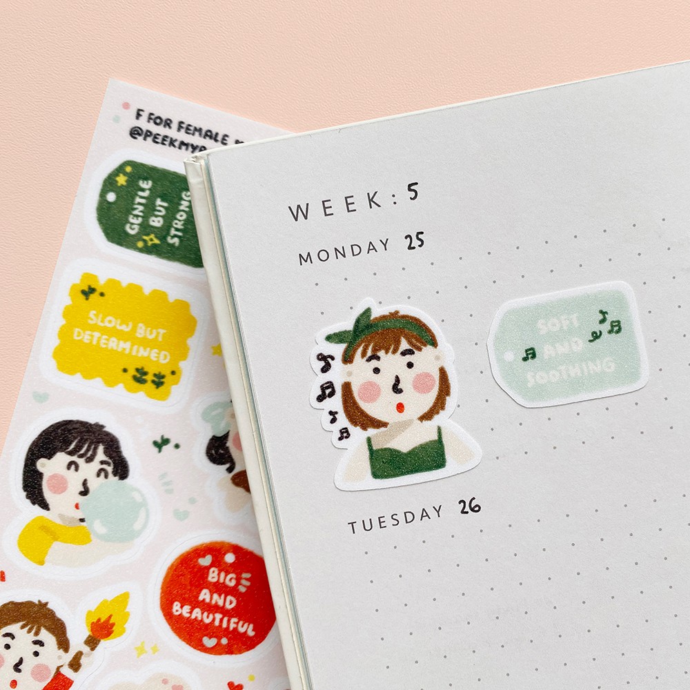 

Stiker Peekmybook F For Female Glitter / Sticker Perempuan Vinyl Transparan / Women Empowerment / Wanita Kuat / Perempuan Indonesia / Women Supporting Women Stickers / Stiker Glitter / Glitter Stickers / Transparent Stickers / Premium Stickers
